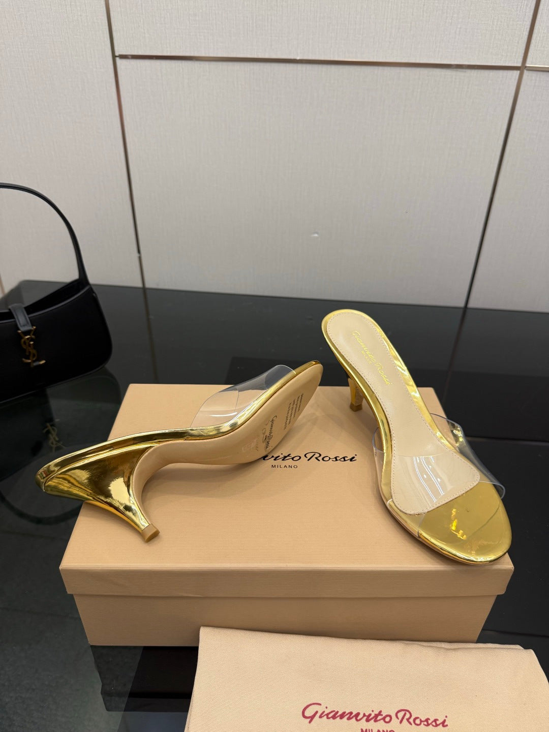 Gianvito Rossi Pointed-Toe Crystal Heeled Sandals – 2026SS