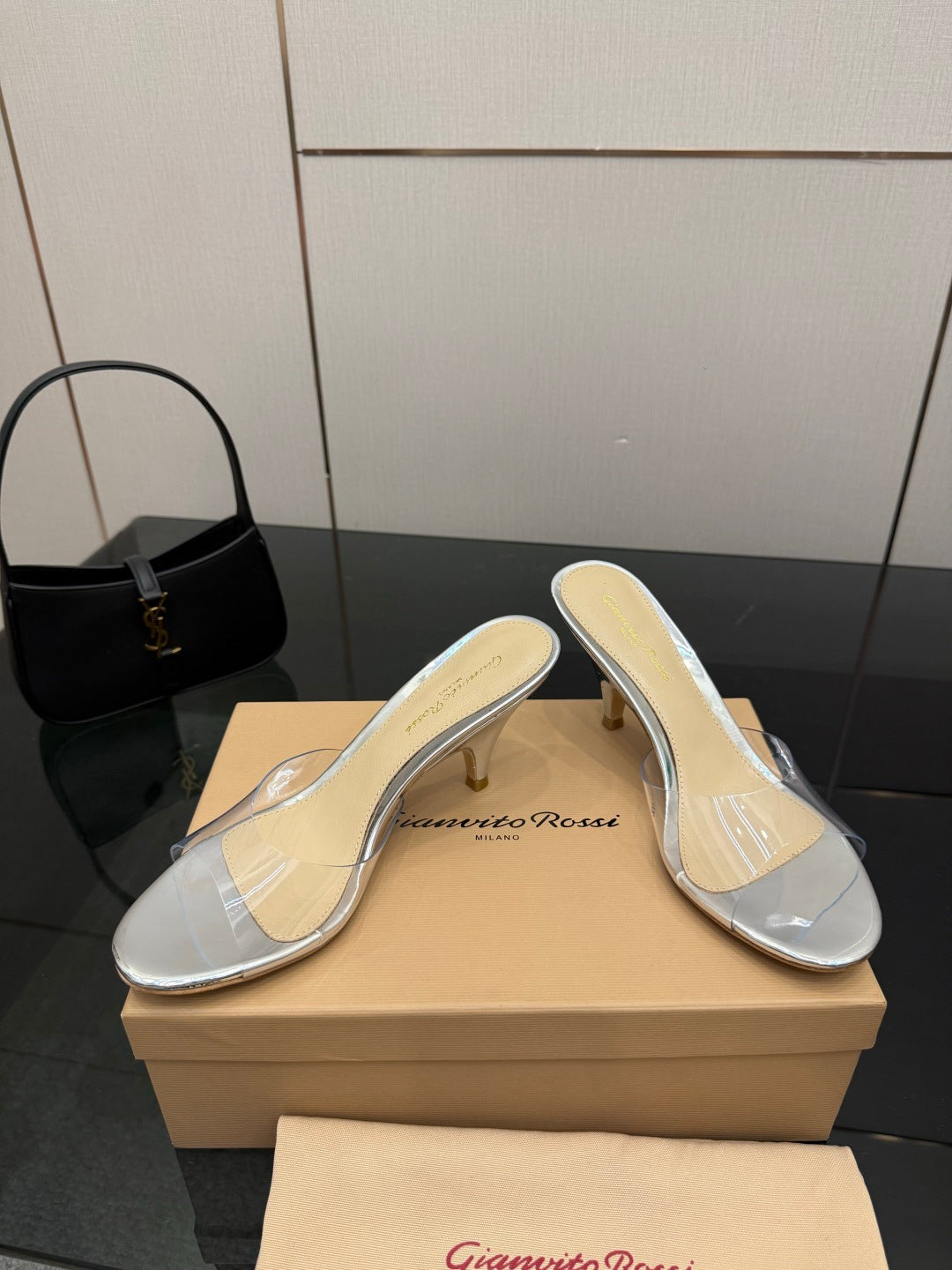 Gianvito Rossi Pointed-Toe Crystal Heeled Sandals – 2026SS