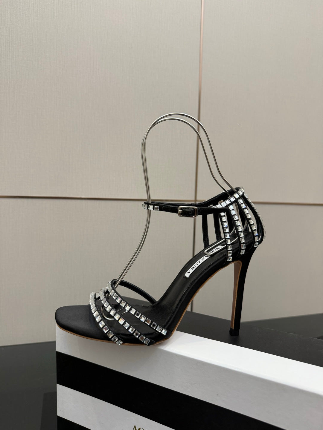 Aquazzura Pineapple Rhinestone Heeled Sandals
