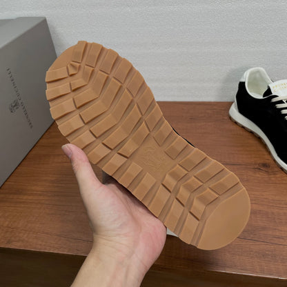 Brunello Cucinelli Suede Lace-Up Sneakers – 2026SS