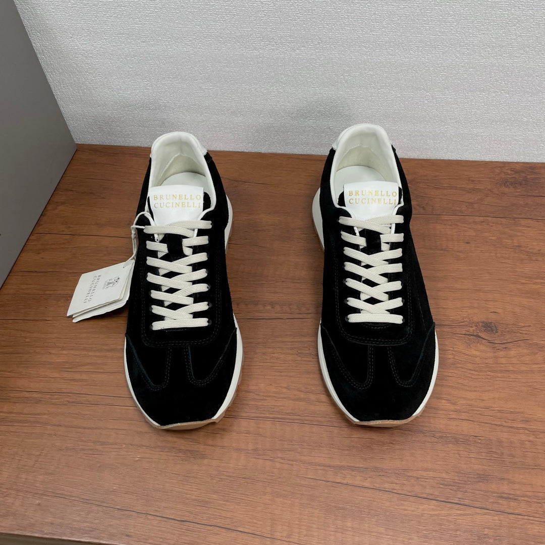 Brunello Cucinelli Suede Lace-Up Sneakers – 2026SS