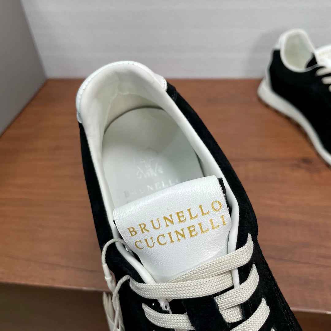 Brunello Cucinelli Suede Lace-Up Sneakers – 2026SS