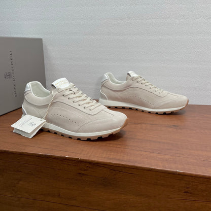 Brunello Cucinelli Suede Lace-Up Sneakers – 2026SS