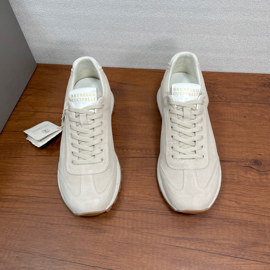 Brunello Cucinelli Suede Lace-Up Sneakers – 2026SS