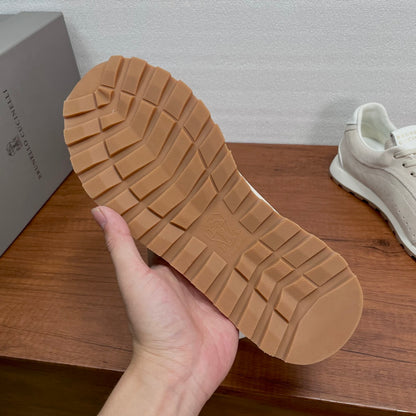 Brunello Cucinelli Suede Lace-Up Sneakers – 2026SS
