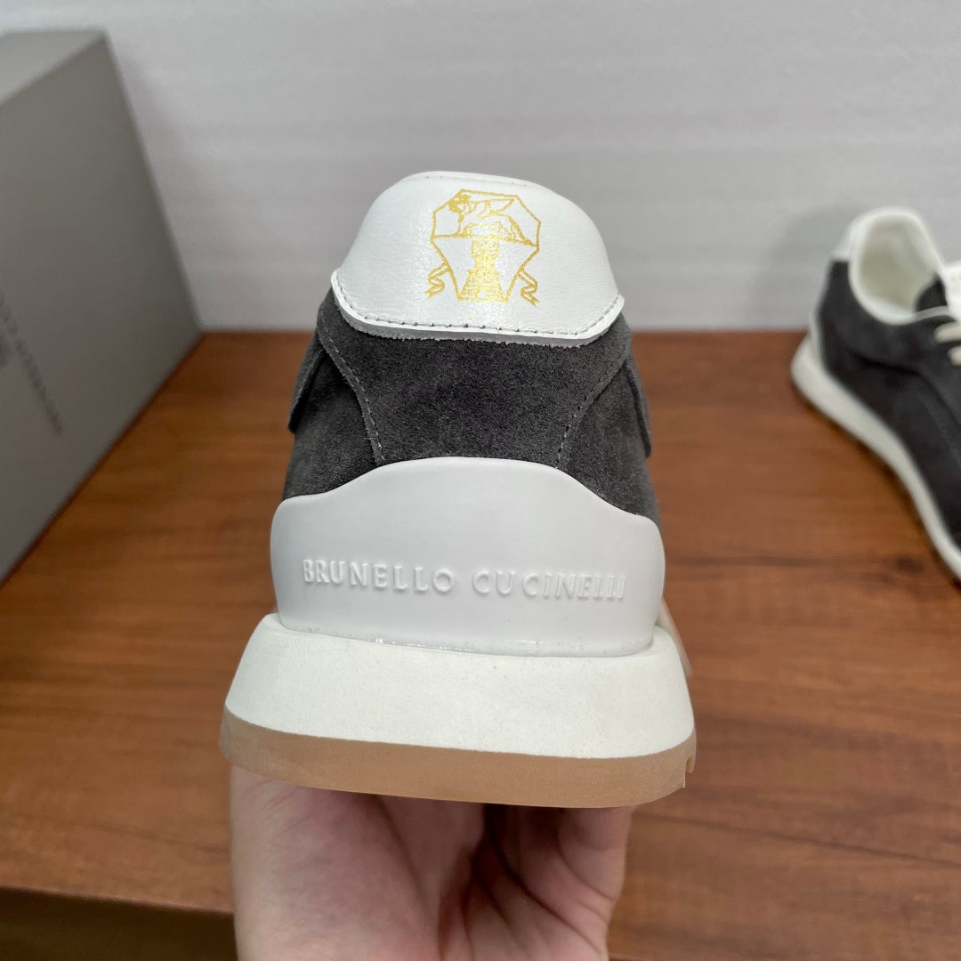 Brunello Cucinelli Suede Lace-Up Sneakers – 2026SS