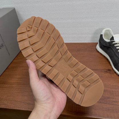 Brunello Cucinelli Suede Lace-Up Sneakers – 2026SS