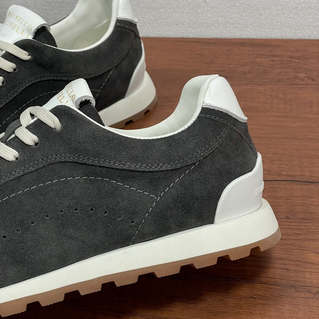 Brunello Cucinelli Suede Lace-Up Sneakers – 2026SS