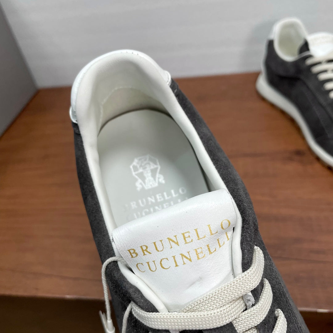 Brunello Cucinelli Suede Lace-Up Sneakers – 2026SS