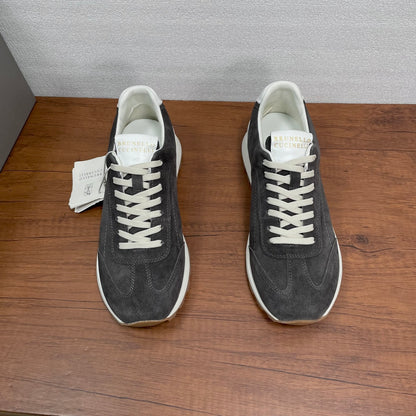Brunello Cucinelli Suede Lace-Up Sneakers – 2026SS