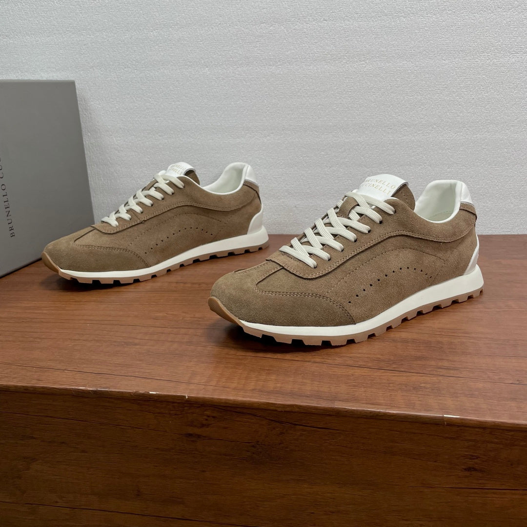 Brunello Cucinelli Suede Lace-Up Sneakers – 2026SS