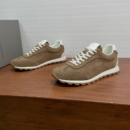 Brunello Cucinelli Suede Lace-Up Sneakers – 2026SS