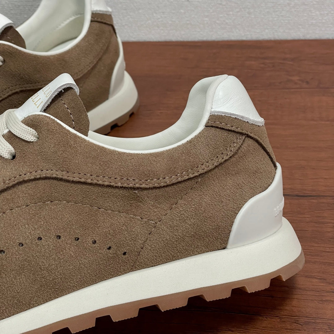 Brunello Cucinelli Suede Lace-Up Sneakers – 2026SS