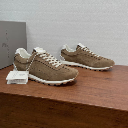 Brunello Cucinelli Suede Lace-Up Sneakers – 2026SS