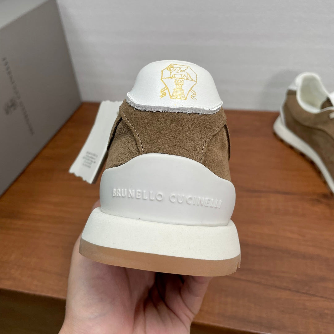 Brunello Cucinelli Suede Lace-Up Sneakers – 2026SS