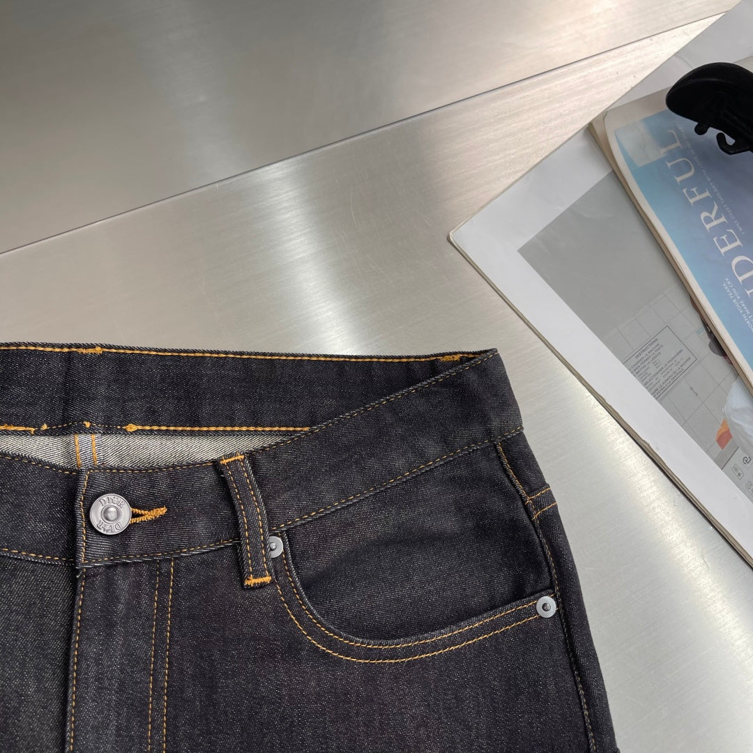 Dior CD Raw Indigo Lyocell Straight-Leg Jeans – 26SS