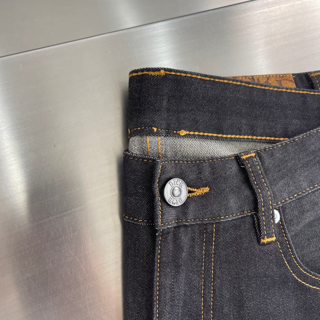 Dior CD Raw Indigo Lyocell Straight-Leg Jeans – 26SS