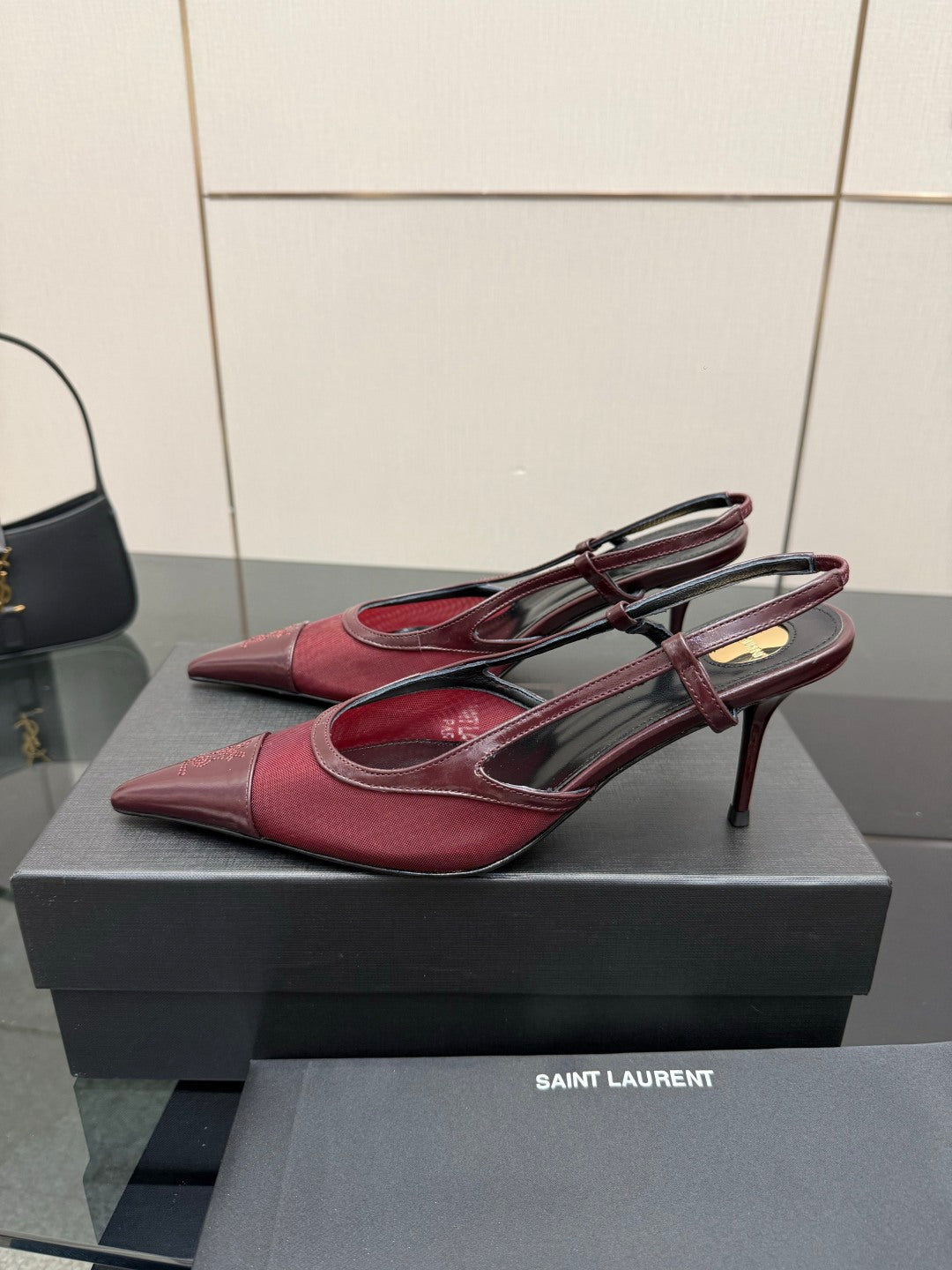 Saint Laurent Lee Chain Heeled Sandals