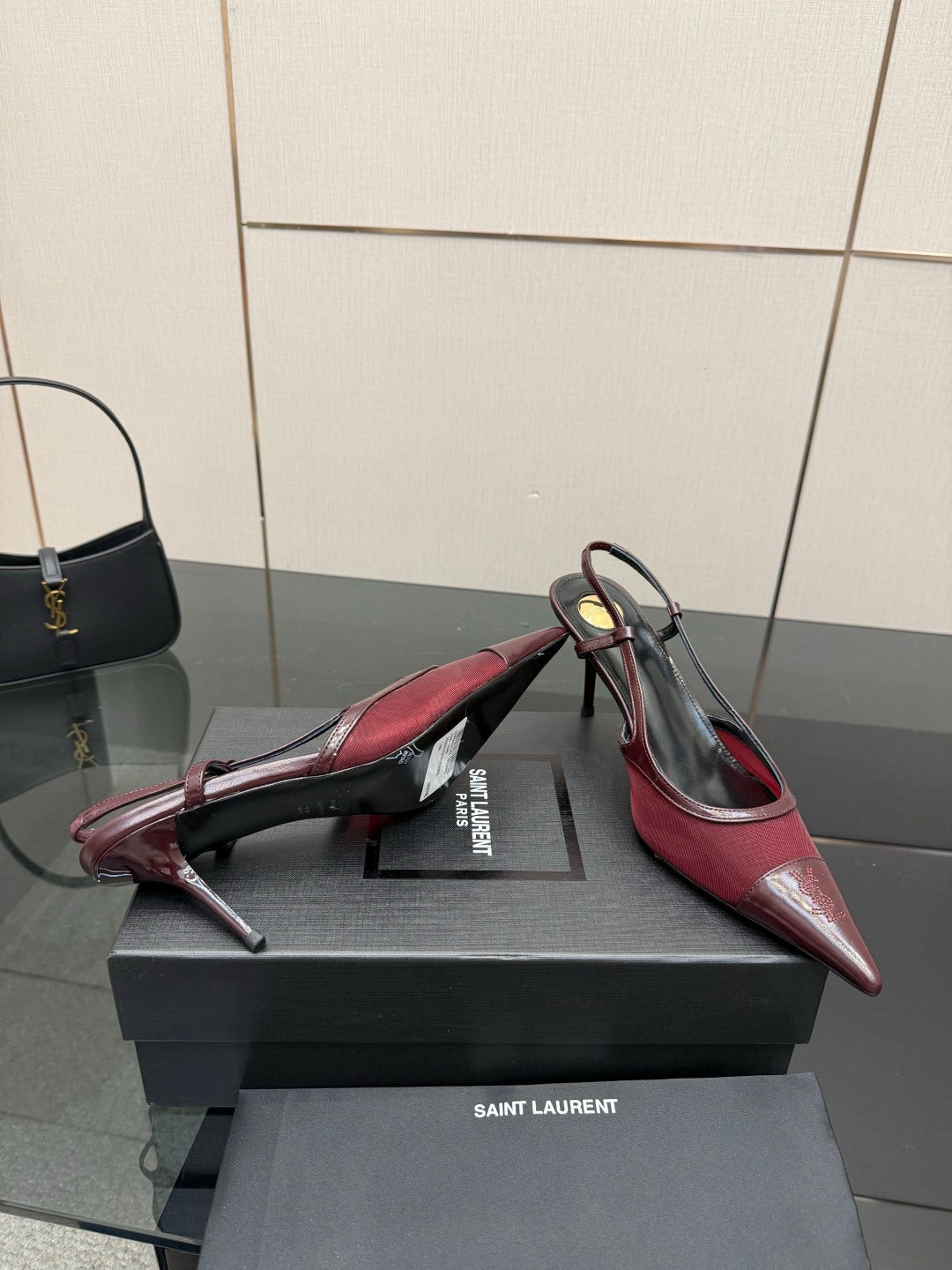 Saint Laurent Lee Chain Heeled Sandals