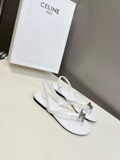 Celine Triomphe Metal Buckle Thong Sandals – Spring/Summer Collection – 2026SS