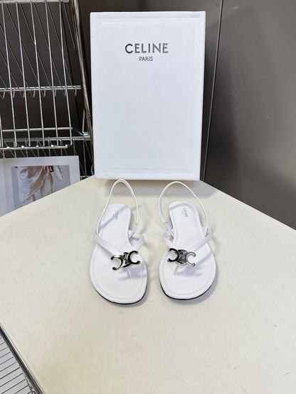 Celine Triomphe Metal Buckle Thong Sandals – Spring/Summer Collection – 2026SS