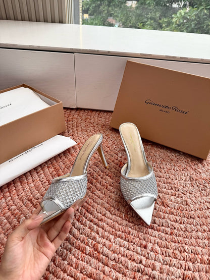 Gianvito Rossi Mesh Slide Sandals