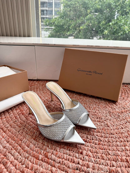 Gianvito Rossi Mesh Slide Sandals