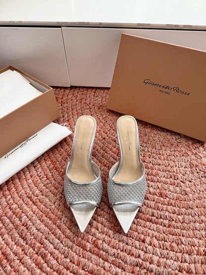 Gianvito Rossi Mesh Slide Sandals
