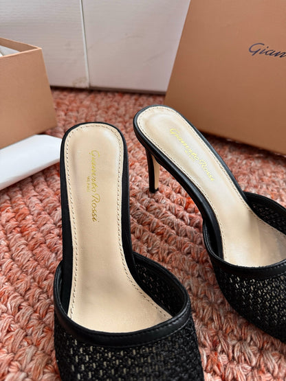 Gianvito Rossi Mesh Slide Sandals