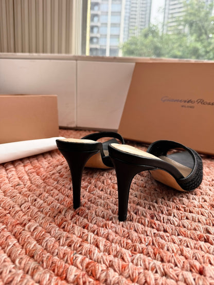 Gianvito Rossi Mesh Slide Sandals