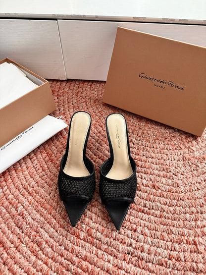 Gianvito Rossi Mesh Slide Sandals