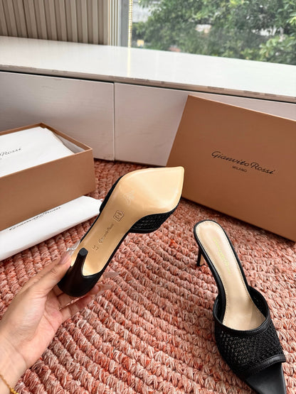 Gianvito Rossi Mesh Slide Sandals