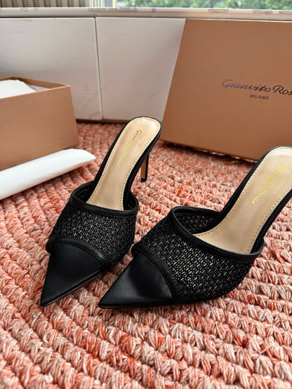Gianvito Rossi Mesh Slide Sandals