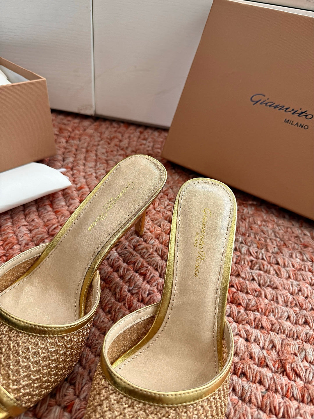 Gianvito Rossi Mesh Slide Sandals