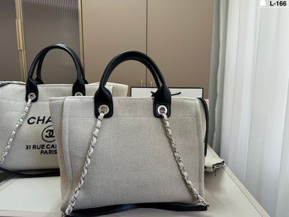 Chanel Canvas Cambon Paris Beach Tote Bag