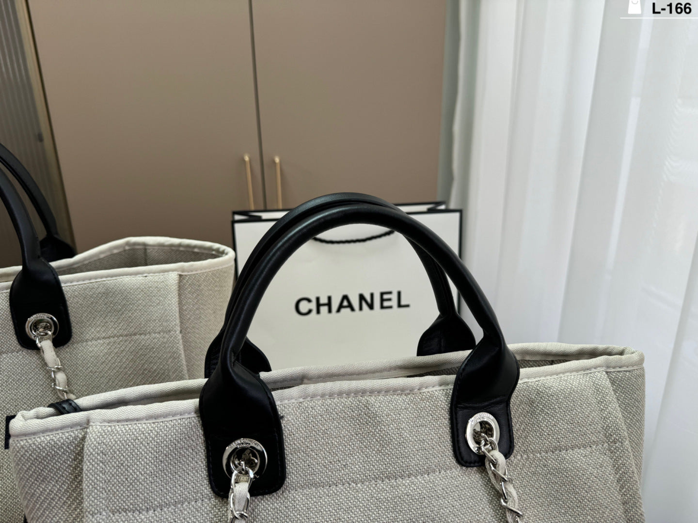 Chanel Canvas Cambon Paris Beach Tote Bag