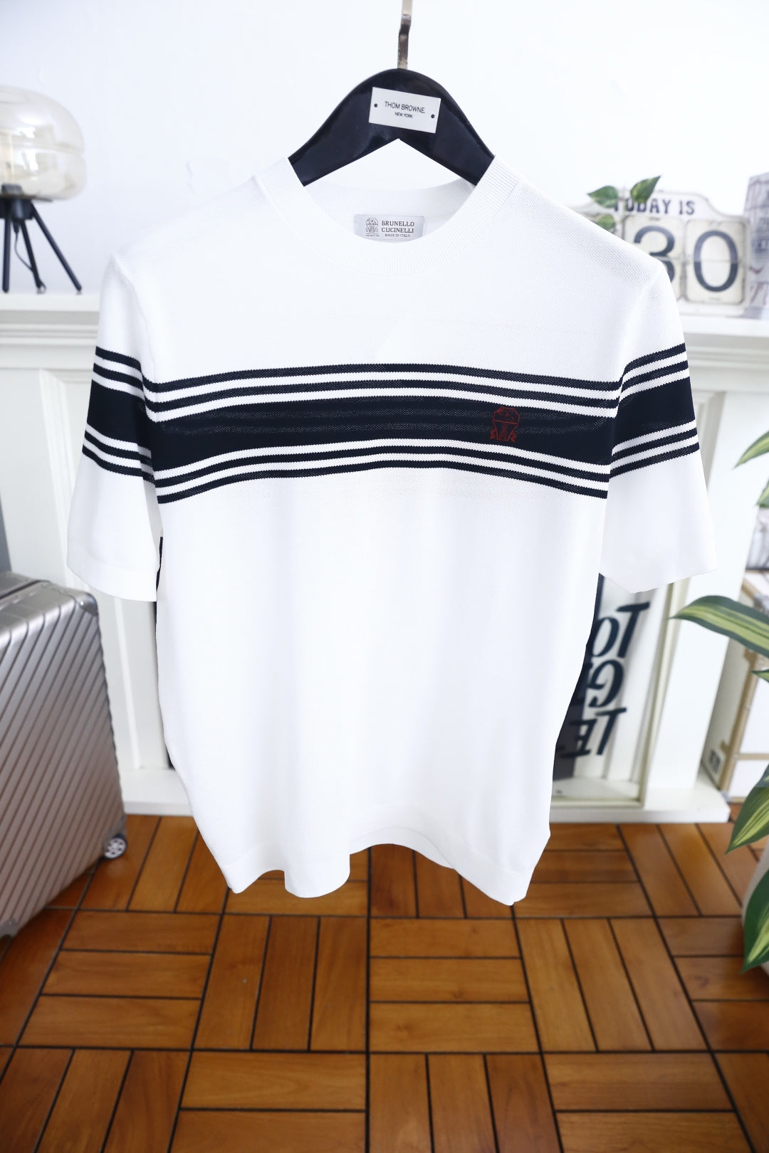 Brunello Cucinelli Striped Round-Neck T-Shirt – Summer Collection – 2026