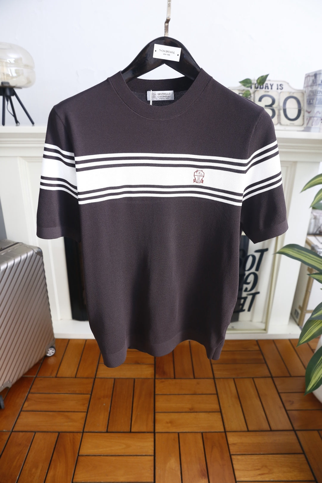 Brunello Cucinelli Striped Round-Neck T-Shirt – Summer Collection – 2026