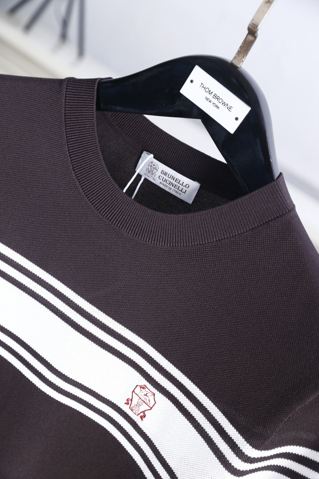 Brunello Cucinelli Striped Round-Neck T-Shirt – Summer Collection – 2026