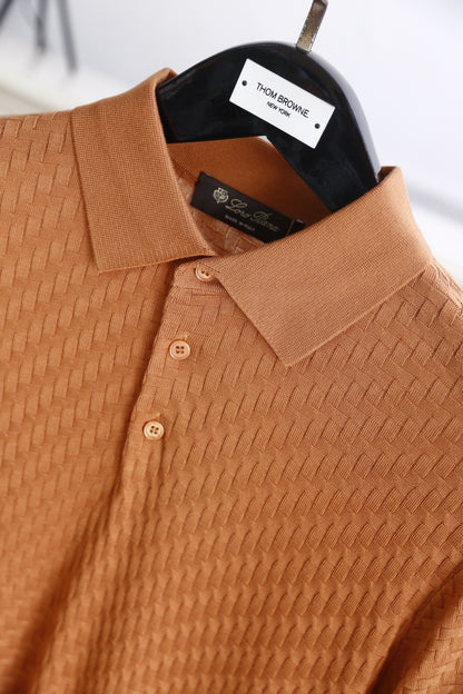 Loro Piana Half-Zip Knit Polo Shirt – Summer Collection – 26SS