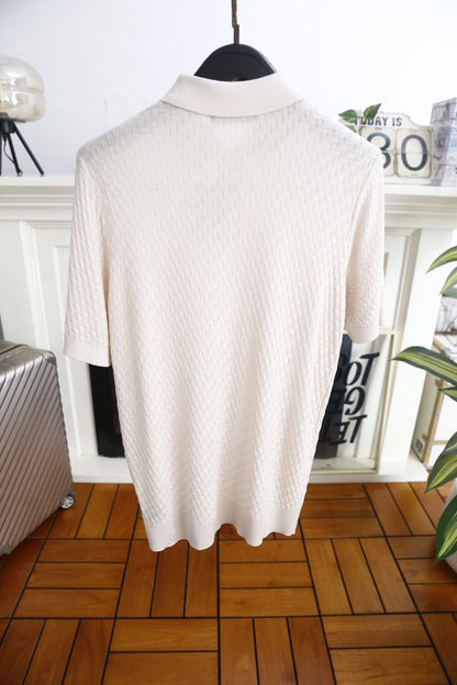 Loro Piana Half-Zip Knit Polo Shirt – Summer Collection – 26SS