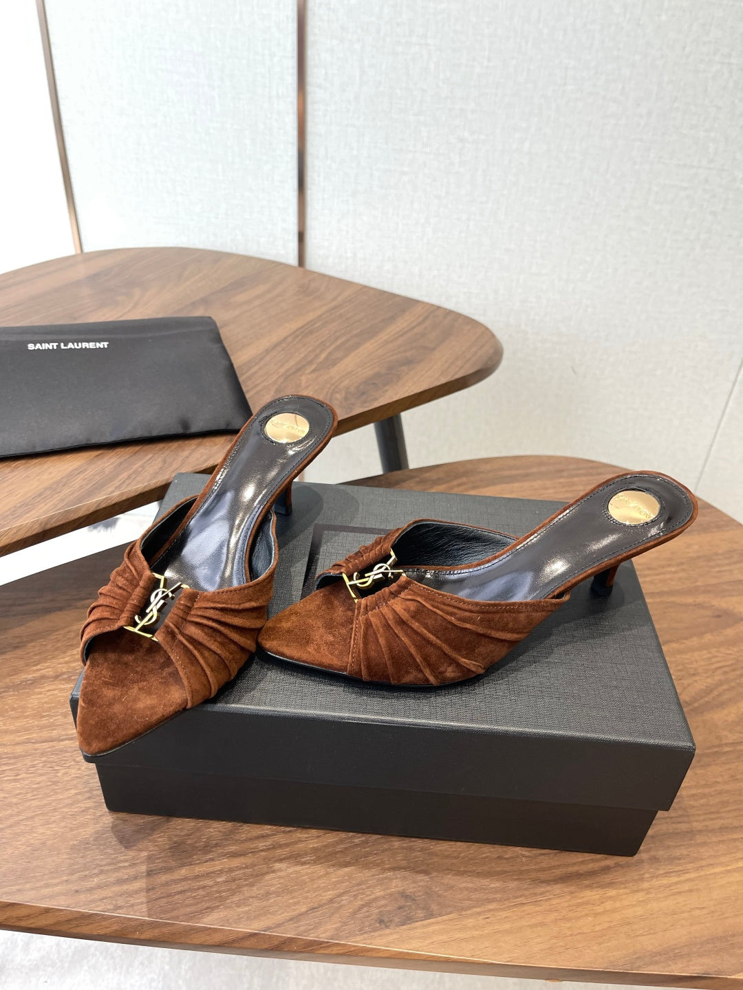 Saint Laurent Pointed-Toe Stiletto Mules – 26SS