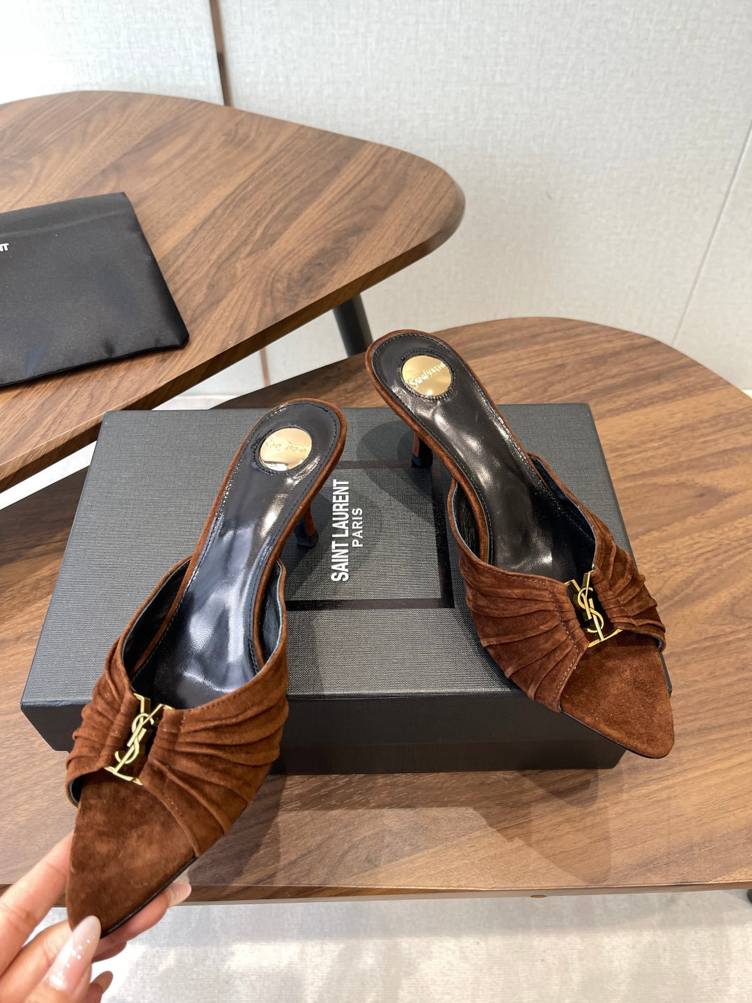 Saint Laurent Pointed-Toe Stiletto Mules – 26SS