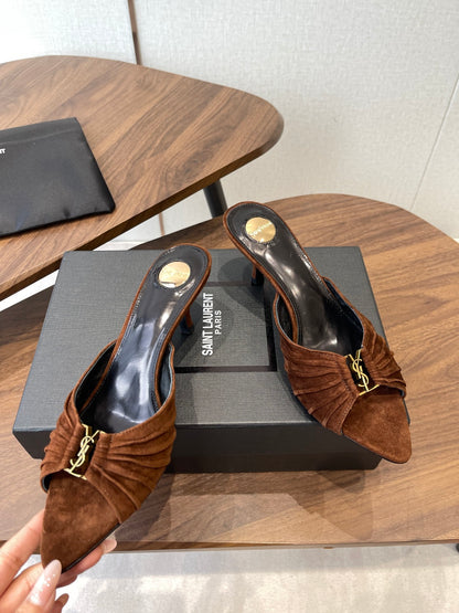 Saint Laurent Pointed-Toe Stiletto Mules – 26SS
