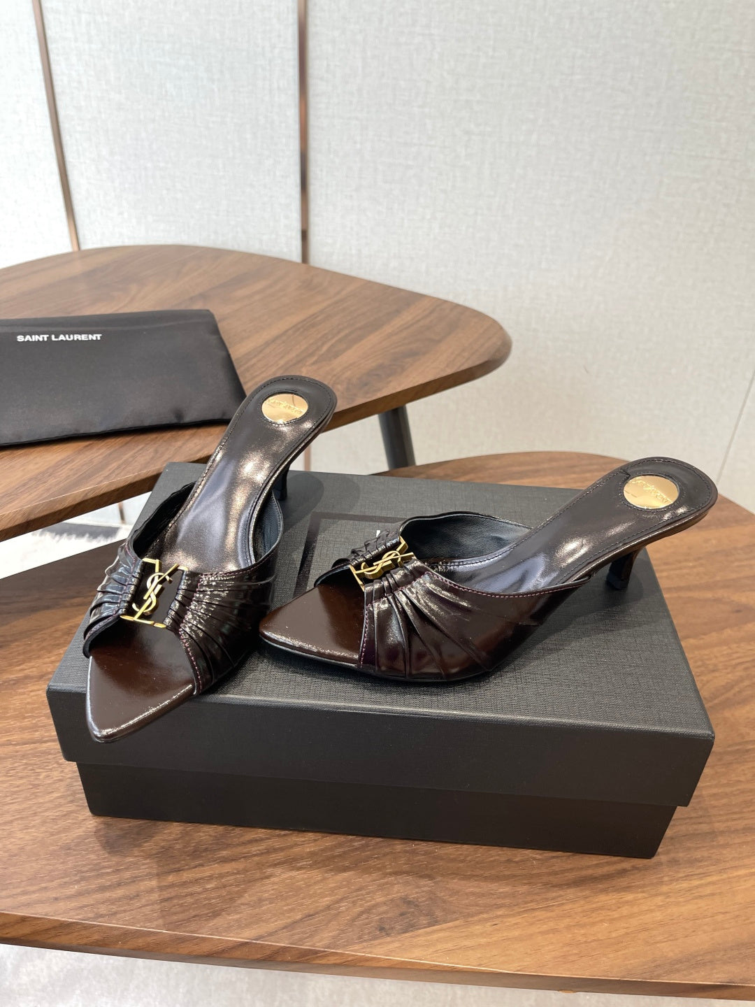 Saint Laurent Pointed-Toe Stiletto Mules – 26SS