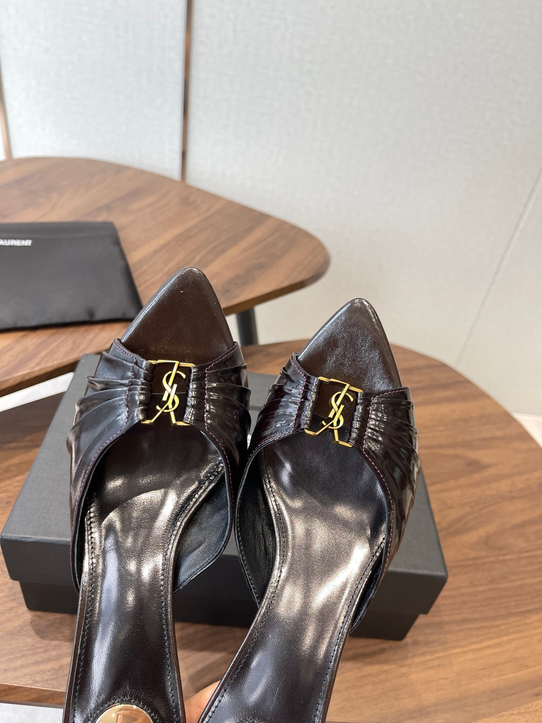 Saint Laurent Pointed-Toe Stiletto Mules – 26SS