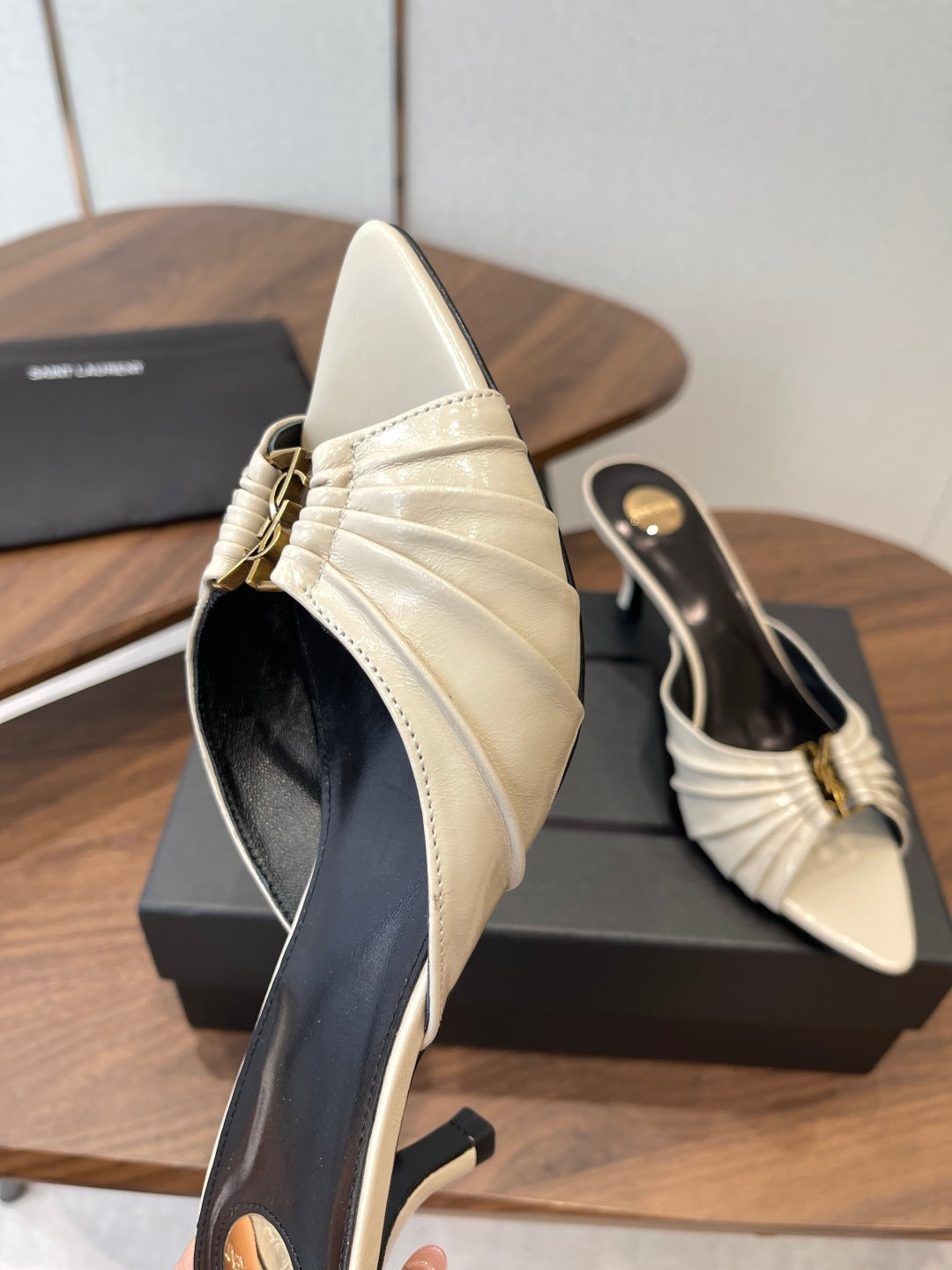 Saint Laurent Pointed-Toe Stiletto Mules – 26SS