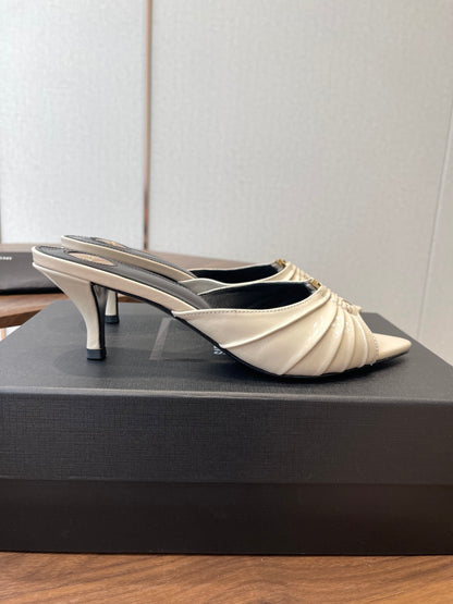 Saint Laurent Pointed Toe Stiletto Heeled Sandals – 26SS