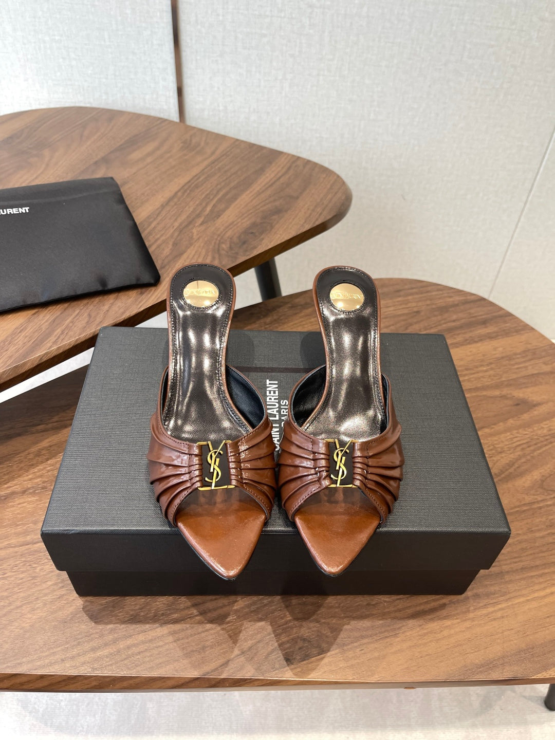 Saint Laurent Pointed-Toe Stiletto Mules – 26SS