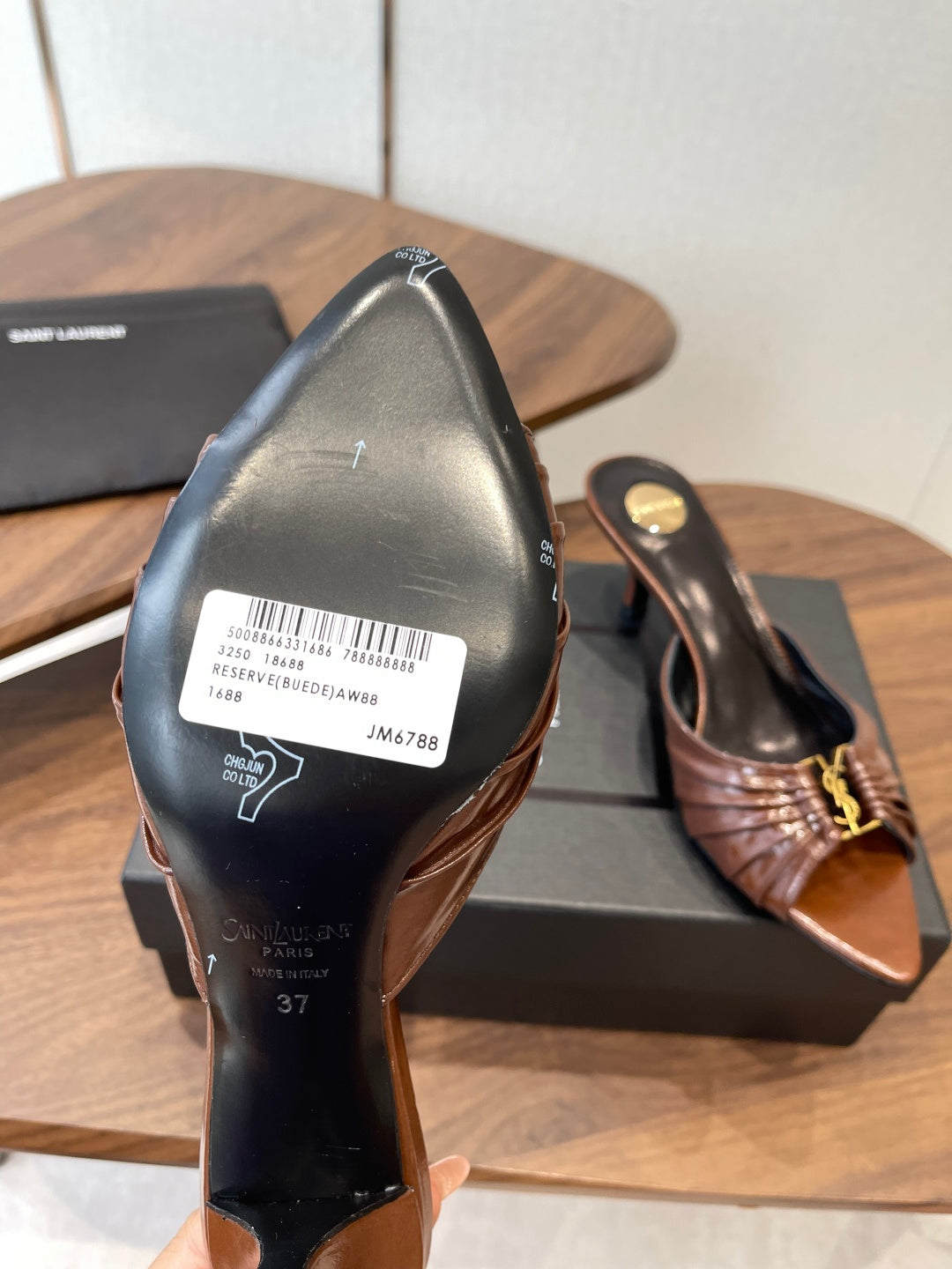 Saint Laurent Pointed Toe Stiletto Heeled Sandals – 26SS